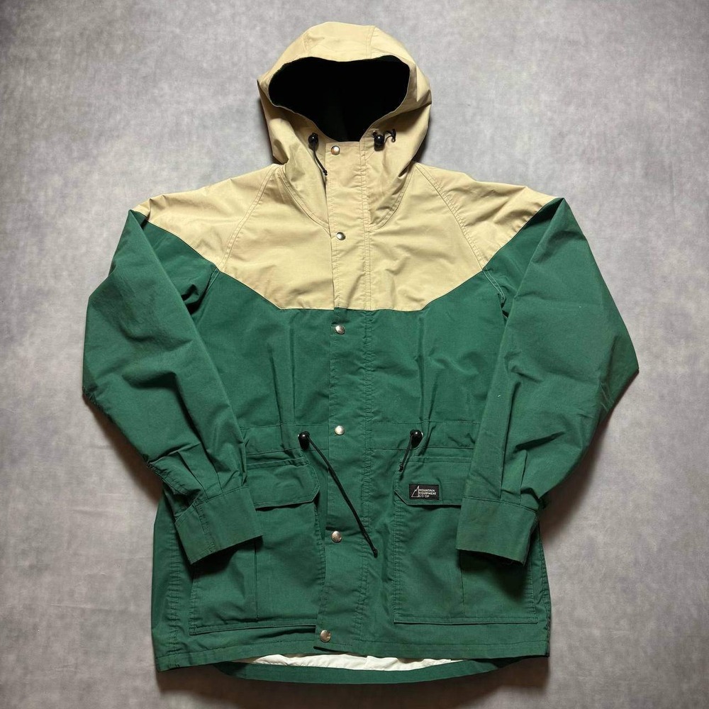 Mountain Equipment Co-op‎ Parka Mens Large Green Tan Vintage 90s Canvas Jacket